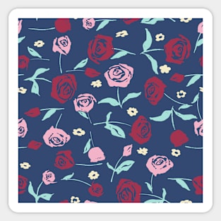 Abstract Roses Floral Sticker